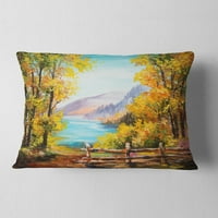 Mountain Lake Jedinjci u jesen - Jastuk za bacanje tiskanih krajolika - 12x20