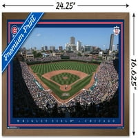 Chicago Cubs - plakat Wrigley polja na zidu, 22.375 34