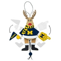 Topperscot by Boelter Brands NCAA Wooden navijajući ukras jelena, Sveučilište u Michiganu Wolverines