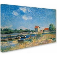 Zaštitni znak likovna umjetnost Loing kanal u Saint-Mammes Canvas Art by Alfred Sisley