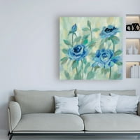 Zaštitni znak likovne umjetnosti 'Brshy Blue Flowers II' platno umjetnost Silvia Vassileva