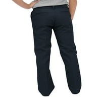 Dickies Girls School Uniform Flexwaist Slim Fit Ravna noga ravne prednje hlače, veličine 4-16