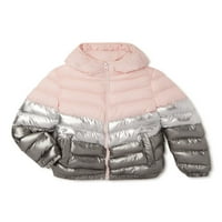 Metalno Ševronska puhasta jakna za djevojčice, veličine 4-16