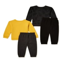 Ganimals Baby and Toddler Boy Fleece Twitshirt i Sweatpants Outfit Set, 4-komad, veličine 12m-5T