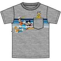 Mickey Mouse Goofy Donald Pluton Boys Pocket majica