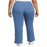 Ženske rastezljive traperice veličine 4 džepa Plus veličine, 2 pakiranja, također u minijaturnom dizajnu
