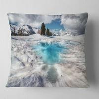 Dizajnerski jastuk s printom prekrasno snježno jezero-krajolik - 16.16