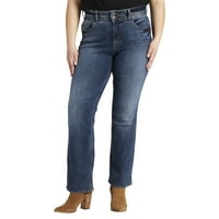 Tvrtka Silver Jeans. Ženske traperice u veličini u veličini u veličini u veličini, sužene do dna, veličine struka