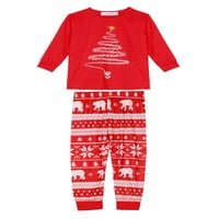 Jedinstvene ponude za žensko božićno drvce majice i karirane hlače Obiteljska pidžama setovi za spavanje