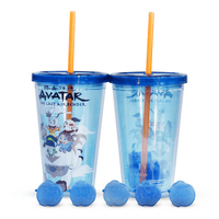 Avatar appa s prijateljima plastične kocke leda hladne šalice s poklopcem, oz