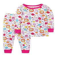 Little Star Organic Baby mališana djevojka Snug Fit Pamuk pidžama dugih rukava, set