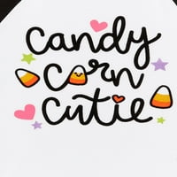 Način da proslavite djevojke za bebe i mališani kratki rukavi Halloween Candy Corn majica, veličine 12m-5t