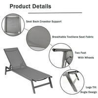 Aukfa ležaljke sa ležaljkama, ležaljke za popločani dio jastuka, aluminijska stolica za naslovnice vanjske ležaljke