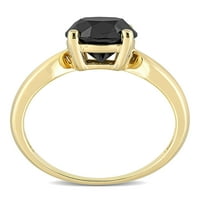 10 karatni zaručnički prsten od žutog zlata u Crnom dijamantu od 10 karata