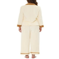 Jedinstveni prijedlozi ženske flanelske pidžame s dugim rukavima s gumbima za opuštanje, kompleti pidžame