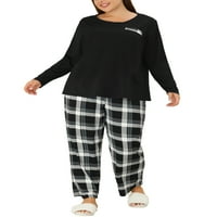 Jedinstveni prijedlozi ženske pidžame Plus size karirane i rastezljive Donje rublje, Pidžame karirane donje rublje
