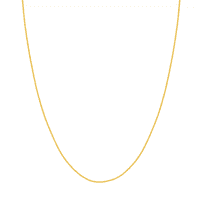Žuto zlato od 10 karata, okrugli pšenični lanac promjera 16 inča s bravom od jastoga-žensko
