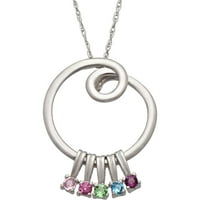 Obiteljski nakit Personalizirana majčina ogrlica od sterling srebra
