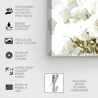 Wynwood Studio cvjetni i botanički zidni umjetnički platno otisci 'Rose Gold Luxe buket' Flowars - Bijelo, zlato