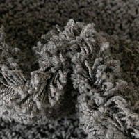 Jedinstveni tkalački tkalački stan svakodnevni prostirki za trčanje, tamno siva, 2 '6 16' 5