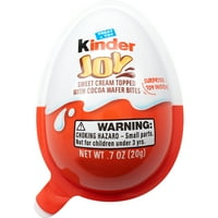 Jaja Kinder radost, broj pojedinačno zamotanih čokoladnih bombona s igračkama iznutra, savršeno iznenađenje za djecu