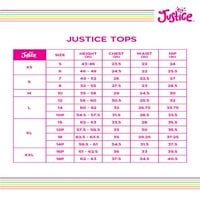 Justice Girls J-Sport ColorbLocked Active Knot Front majica, veličine xs-xxl