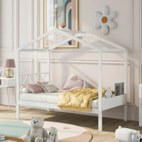 Aukfa blizanačka veličina za djecu, drveni kućni krevet za dijete, krevet s prostorom za skladištenje za spavaću