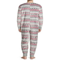 Derek sajam srca sajam Isle odmor u skladu s obiteljskom božićnom pidžamom muško odijelo za spavanje, veličine S-2XL