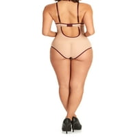 CosOstyle by Cosmopolitan Women i Women's Plus lijepe čipke Teddie bodysuit, gole šljive, veličina xl