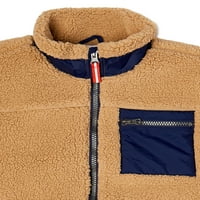 Wonder Nation Boys Fau Sherpa puna zip jakna, veličine 4- & Husky