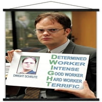 Ured - Dwight Schrute - Likatni plakat s drvenim magnetskim okvirom, 22.375 34