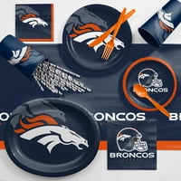 Okrugle papirnate ploče Denver Broncos namijenjene su gostima