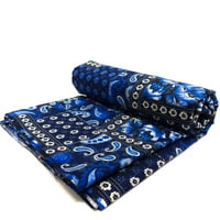Shason Textile 45 YD pamučna poliesterska mješavina Bandana šivanje i zanatska tkanina, plava i bijela