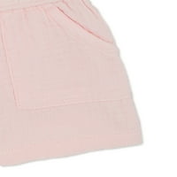 Kratke hlače s remenom u papirnatoj vrećici za djevojčice, veličine 0-24 M