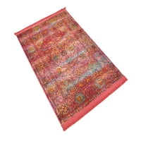 Jedinstvena tkalačka zatvorena pravokutna boja obrubljena tradicionalna prostirka ružičasta plava, 2 '3' 0