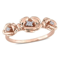 Prsten od srebrnog cvijeta s ružičastim bijelim safirnim premazom koji je izradila tvrtka A. N. N. N.