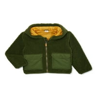 Wonder Nation Boys Sherpa Full Zip jakna, veličine 4- & Husky