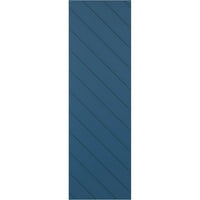 Ekena Millwork 12 W 72 H TRUE FIT PVC DIAGONALNI SLAT MODERNI STIL STIEKT FIKSNI BILO TRUKE, SOJOURN BLUE