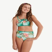 Justice Girls Tropical Bikini kupaći kostim, 3-komad, veličine 5-18