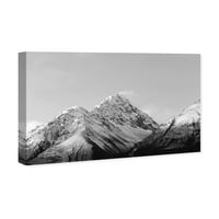Vrh planinske crno -bijele fotografije platno umjetnički tisak