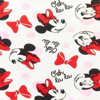 Disney Minnie Mouse Girls set pamučne pidžame, 4-komad, veličine 4-10