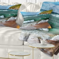 Dizajnersko plavo more s toplim valovima-jastuk s morskim krajolikom-12.20