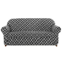 Elegantna geometrijska presvlaka za kauč od 2 komada, siva