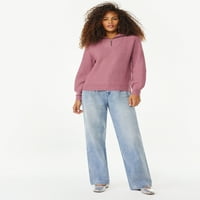 Scoop ženski napola džemper s dugim rukavima, veličine xs-xxl
