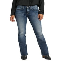 Silver Jeans Co. Ženske Suki Mid Rise Bootcut Traperice, veličine struka 24-36