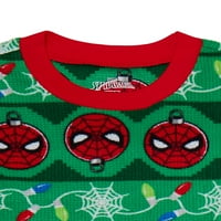Božićni pidžama Set za dječake Spider-Man 2 komada veličine 4-12