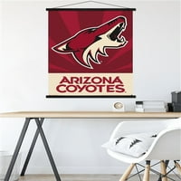 Arizona Coyotes - Poster zida logotipa s magnetskim okvirom, 22.375 34