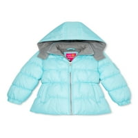 Pink Platinum Baby Toddler Girl Solid Winter Jacket kaput