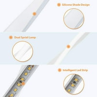 Jedinstveni dizajn Spiral Spiral LED noćni ormarić za spavaću sobu za spavaću sobu - toplo bijelo