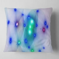 DesignArt plava fraktalna svjetla u magli - Abstraktni jastuk za bacanje - 16x16